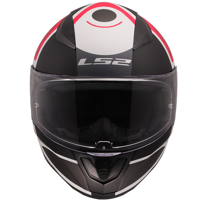 LS2 RAPID 2 GRID MAT BEYAZ KIRMIZI KASK 